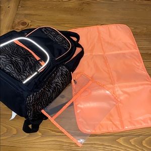 Carters diaper bag backpack w changing pad etc.